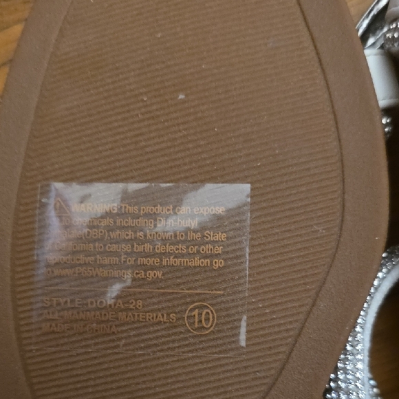 TOP Moda White Rhinestone Heart Sandals - Picture 5 of 6